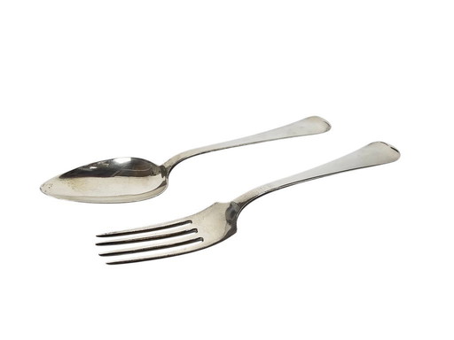 Zilveren dinercouvert (2) - 2e gehalte (.835) - Holland - 'HB 2 Juli 1921'