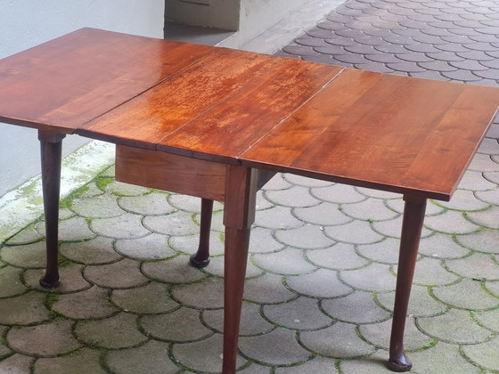 Tavolo a bandelle in mogano – Tavolini, Legno (photo 9 of 9)