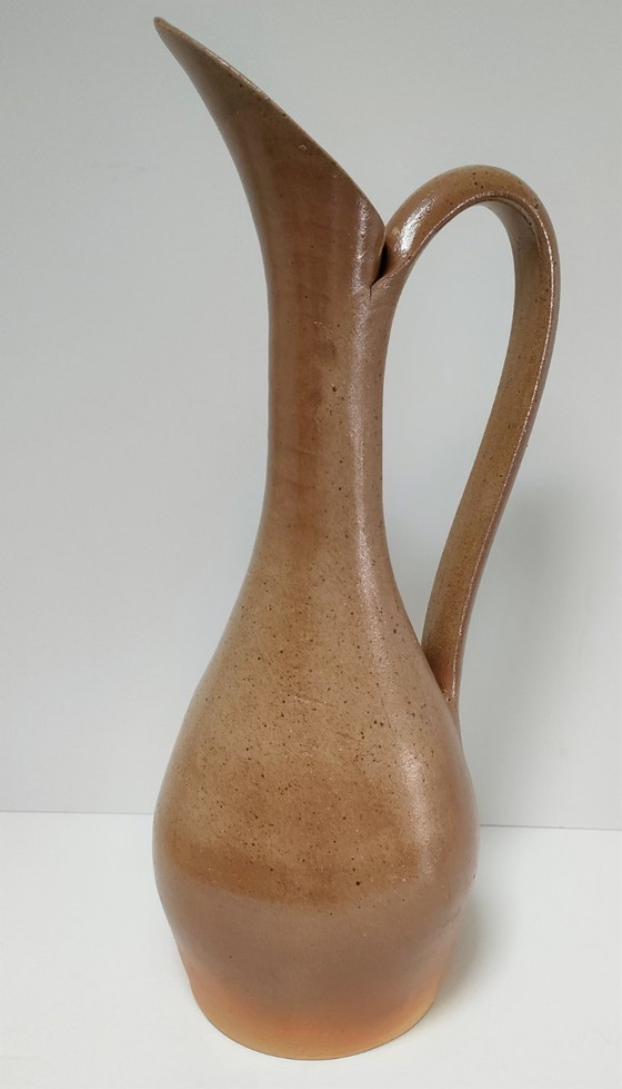 Image 1 of Pyriet aardewerken kan, jaren 70, hoogte 40,5 cm