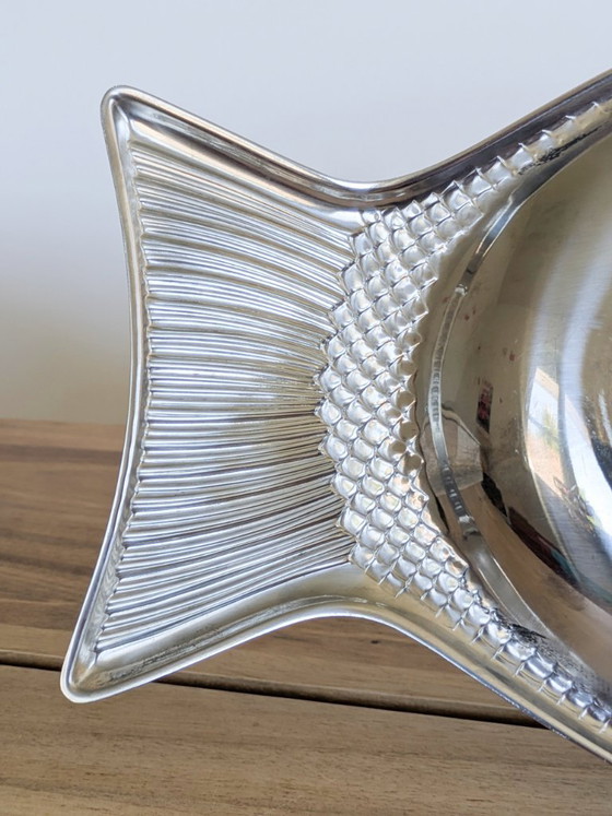 Vintage WMF Cromargan Fish-Shaped Serving Tray Stainless Steel – Table accessories, polished steel (photo 10 of 12)