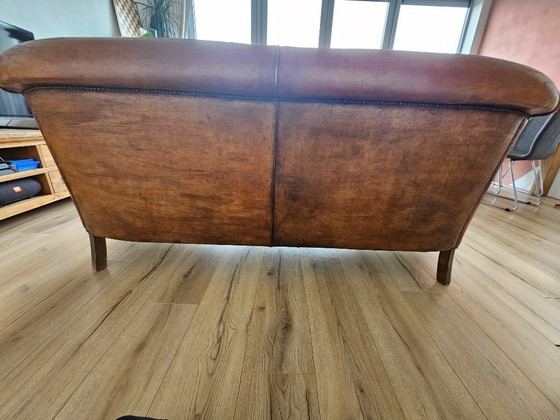 Image 1 of Leather sofa - Nico van Oorschot - Chesterfield