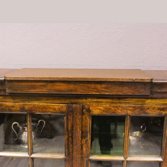 Engelse eikenhouten vitrinekast, Gründerzeit-stijl – Vitrinekasten, Wood (photo 6 of 8)