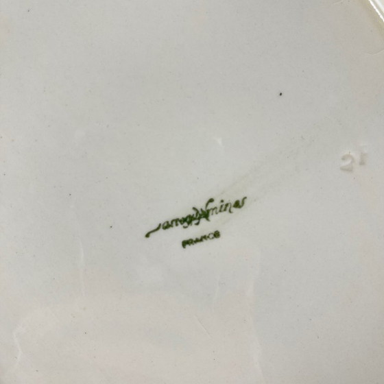 Image 1 of Large rectangular Sarreguemines cream dish, early 20th century