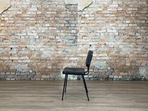 Satelliet Gerlin - Black Tufted - Set of 6 | Skai, Dining chairs, Metal, Vintage (photo 6 of 14)