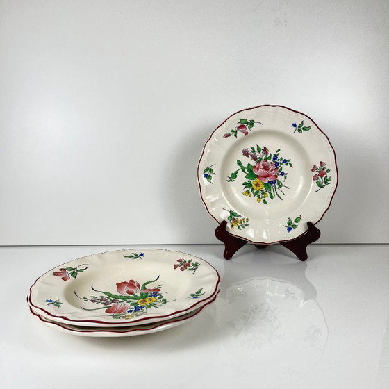 Image 1 of Set of 3 KG Lunéville "Réverbère" soup plates