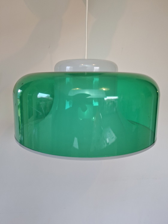 Image 1 of Massive Green vintage space age pendant lamp