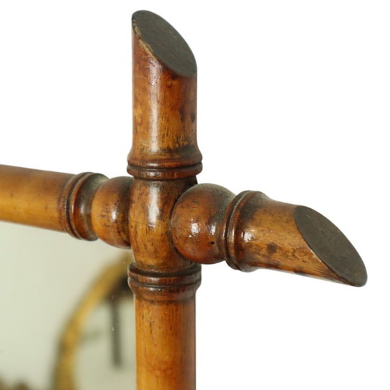 Image 1 of Miroir antique en bois et faux bambou