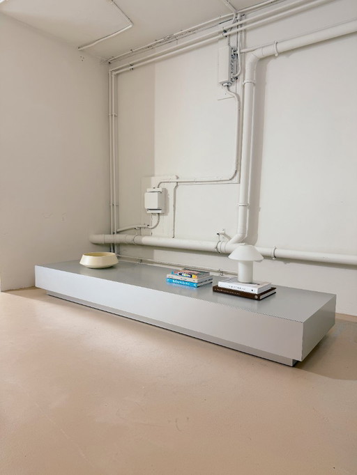 Aluminum lowboard MDF Italia