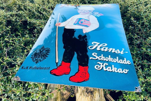 Enamel sign Hansi Rüger