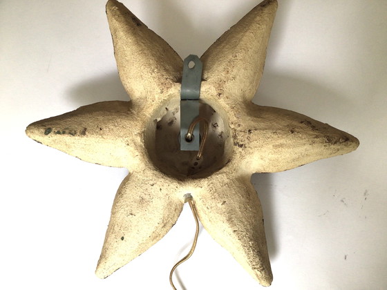 Image 1 of Vintage Brutalist Wandlamp, Zon, Bloem, Ster