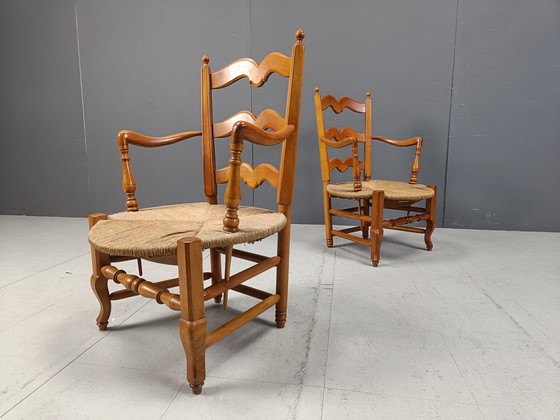 Image 1 of Pair Of French Provencal Armchairs, 1950S