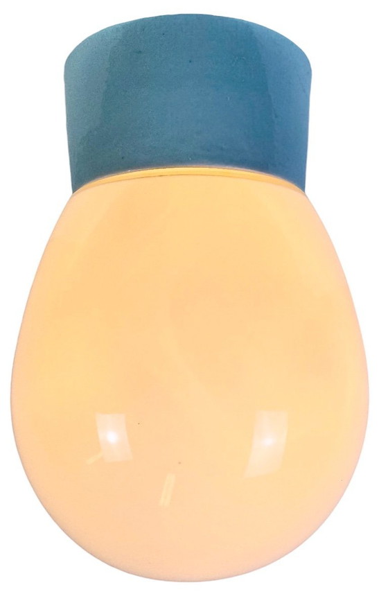 Image 1 of Lampada da soffitto vintage in porcellana bianca, anni '70