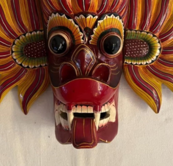 Image 1 of Traditioneel Gara Yakka-masker uit Sri Lanka