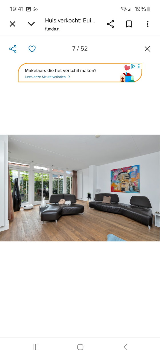Image 1 of Leolux Archipel 3-seater sofa and chaise longue