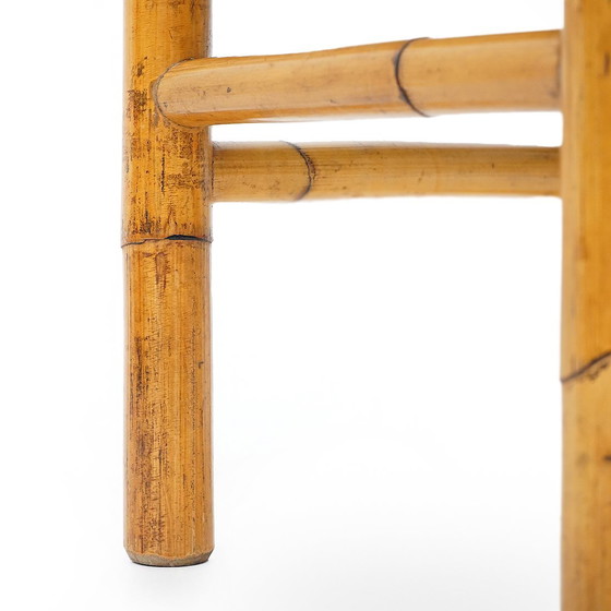 Image 1 of Par de taburetes de ratán y paja tejida, años 60