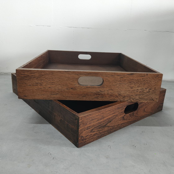 Image 1 of Original Antique French (baker's drawers) bread/serving trays