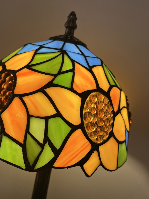 2 pièces Vitrail Lampe de table style Tiffany Tournesols