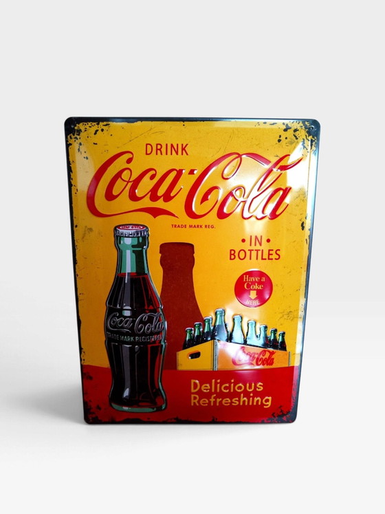 5 x Coca-Cola Signs / Curved Advertising Signs / No enamel, Wall decoration, Metal, Multi Color (photo 2 of 7)