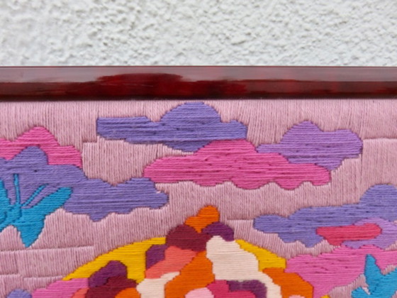 Image 1 of Psychedelischer, futuristischer Wandteppich, Design der 70er Jahre