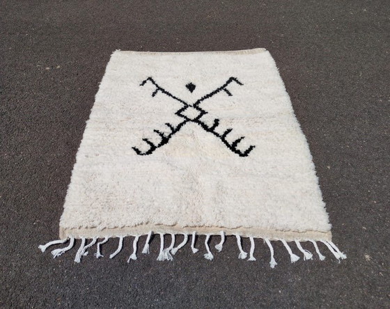 Kleiner marokkanischer Berber-Atlas-Teppich, handgeknüpft, 100/200 cm – Alessi, Teppiche & Läufer, Wool (photo 2 of 7)
