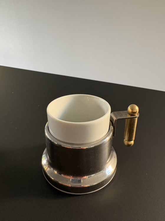 Vintage 1980’s Vev Vigano Kontessa Espresso Set – Servies, Metal (photo 10 of 14)