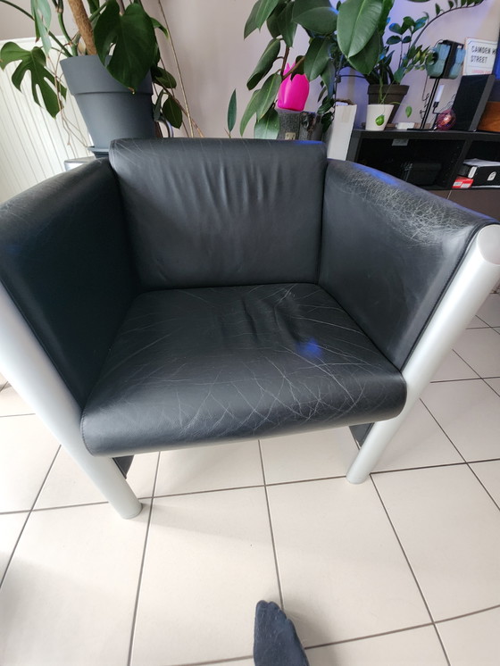 Image 1 of Wilkhahn 830 van Klaus Franck & Werner Sauer - 2-zitsbank + 2 fauteuils (voormalig Europees Parlement)