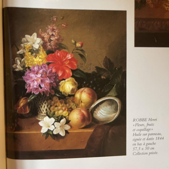 Henri Robbe, Bunch of Flowers Still Life, Oil on Panel, 1840s – Paintings & Drawings, Wood (photo 16 of 18)