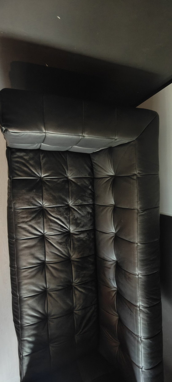 Design Leather Couches Set, Bauhaus / Chrome Retro vintage, Silver (photo 12 of 21)
