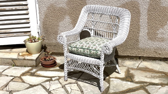 Image 1 of Vintage Rattan Kids Armchair