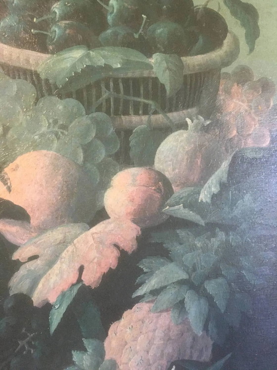 Bouquet di fiori e frutta su un tavolo, composizione su tela 100x120. – Dipinti e disegni, Wood, Canvas (photo 10 of 15)