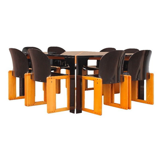 Image 1 of 8x "Dialogo" chairs by Afra and Tobia Scarpa for B&B Italia, 1973