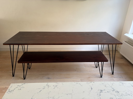 Allon Dery table 220 x 80 with bench in TOP condition