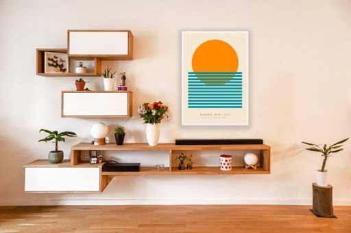 Bauhaus – Sonnenuntergang 1924 – Minimalistische Kunst – Poster 70 x 100 cm