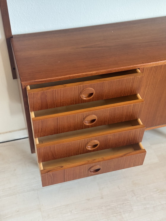 Image 1 of Mueble de pared danés – Muebles HG – Teca – Años 60
