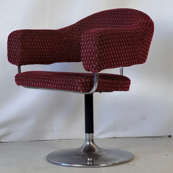 Image 1 of Fauteuil pivotant en acier Space Age, années 1960