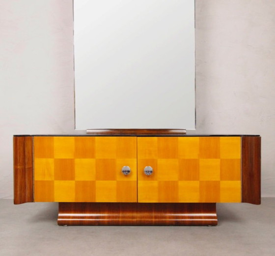 Image 1 of Miroir avec toilettes cosmétiques « Échiquier »