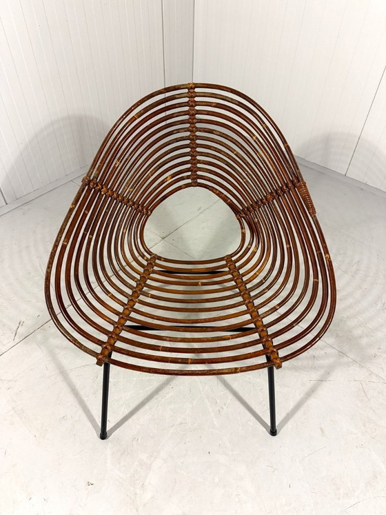 Image 1 of Rotan fauteuils van Rohé Noordwolde, Nederland 1960’s