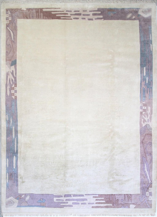 Original Modern Designer aus Hochlandwolle Teppich Nepal 390 x 300 cm