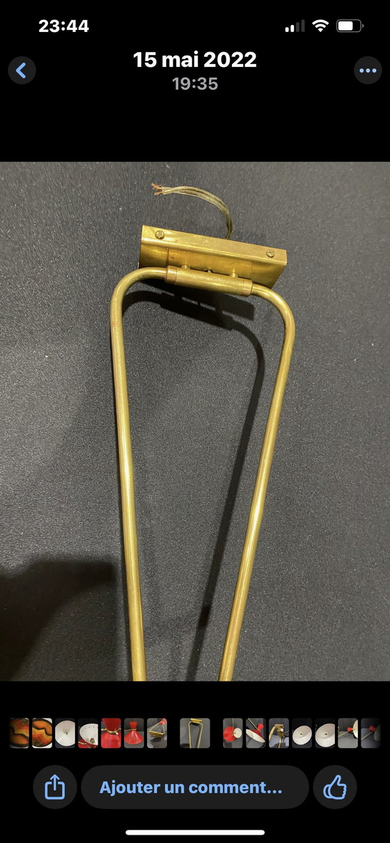 Image 1 of Lampada da parete diabolo rené mathieu lunel stelle in lamiera design xx secolo