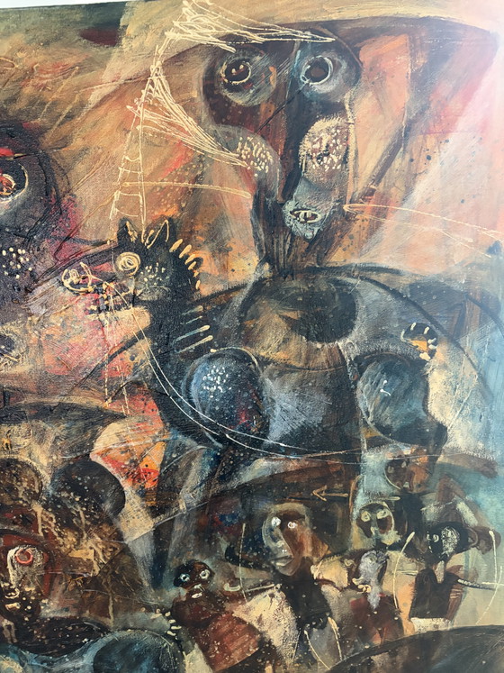 Gemälde Kun Adnyana „Komunitas Purba“ – Kunst, Canvas (photo 5 of 10)