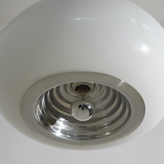 Image 1 of Lustre « Noir et Blanc » des frères Castiglioni pour Flos, années 1960