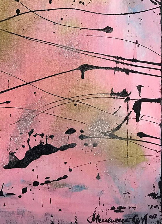 Original Acrylic Painting Abstract Expressionism Tenderness – Paintings & Drawings, Canvas (photo 7 of 7)