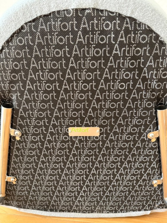 4 sedie Artifort Megan azzurre – Sedie da pranzo, Metal, Textile (photo 4 of 6)