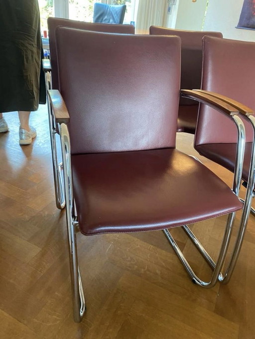 4x Leolux Freyr eetkamerstoelen