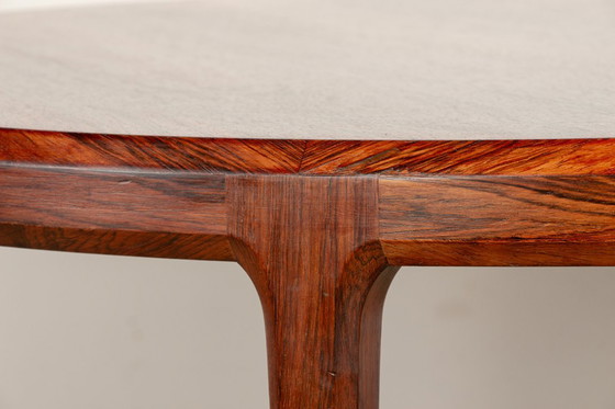 Image 1 of Mesa de centro danesa redonda en palisandro modelo 283 de Johannes Andersen para CF Christensen Silkeborg 1960.