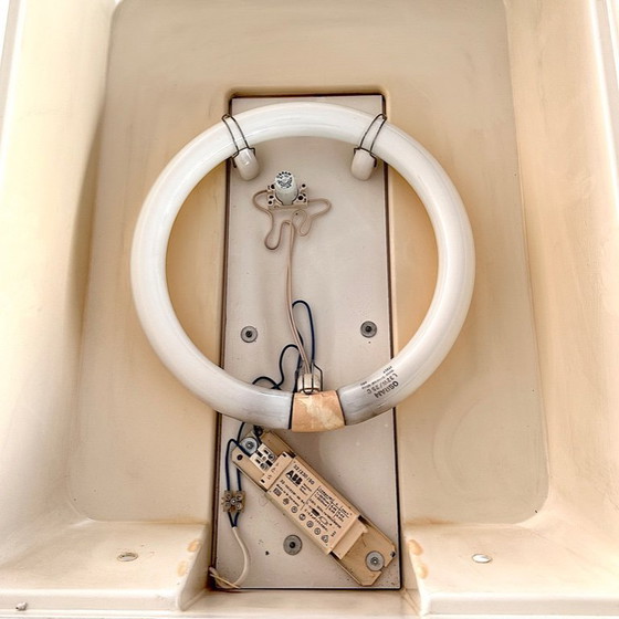 Image 1 of Vintage Leuchtreklame . Belfe . Isabella Rossellini . Opticart . Deutschland . Werbetafel . 80er . Leuchtdisplay . Leuchtkasten