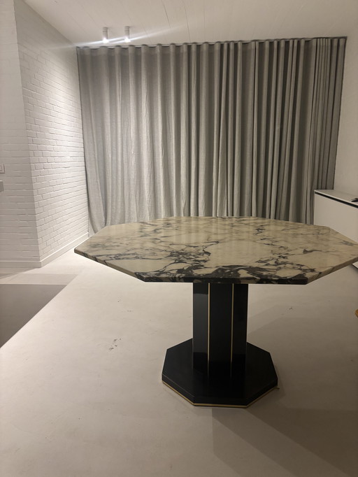 Art Deco dining table Calacatta viola marble