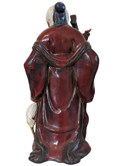 Set di Figure in Ceramica Cinese Qualità Museo – Fu Lu Shou – Jingdezhen c. 1900–1940 – Sculture (photo 5 of 10)