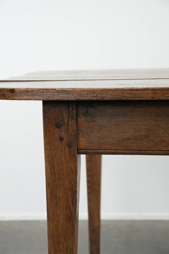 Image 1 of Antique 6 to 8 person dining table with two functional drawers