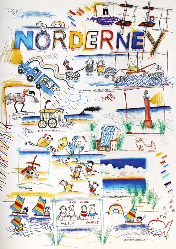 Image 1 of Schlote, Wilhelm - Norderney - Giclée - firmato a mano